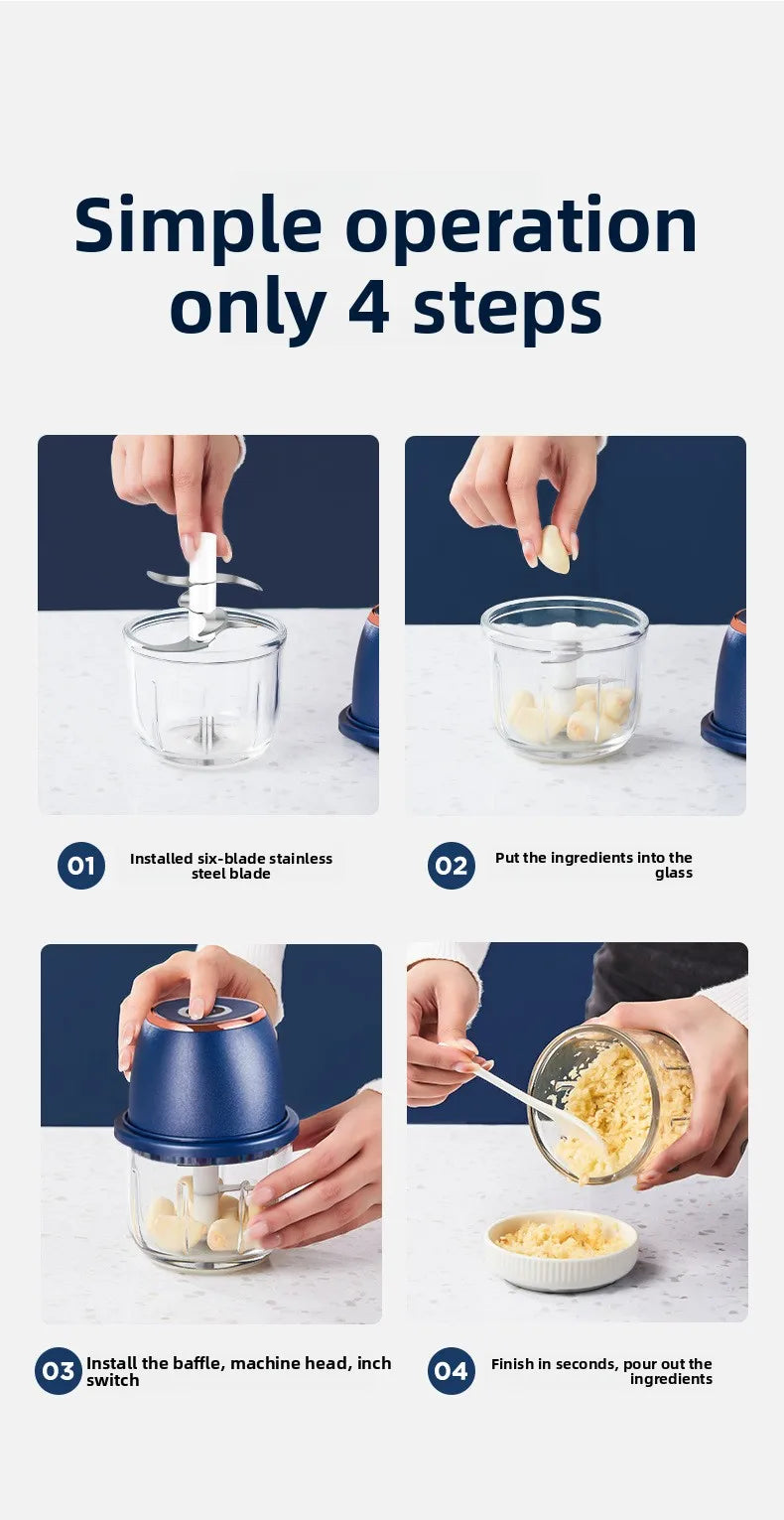 350ML Electric Meat Grinders Food Crusher Garlic masher USB Multifunctional Vegetable Slicer Processor Chopper Kitchen Blenders