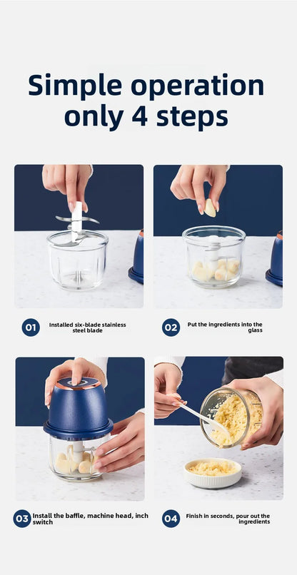 350ML Electric Meat Grinders Food Crusher Garlic masher USB Multifunctional Vegetable Slicer Processor Chopper Kitchen Blenders