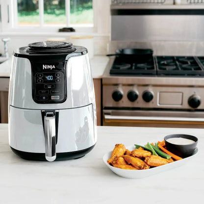 Ninja 4QT Air Fryer, Black – Model AF100WM | Fast, Healthy Cooking with Dishwasher-Safe Basket & Crisper Plate