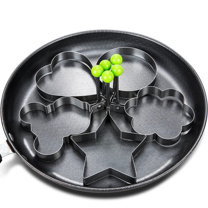 Heart-Shaped Stainless Steel Egg Frying Mold – Thickened Non-Stick Poached Egg & Pancake Ring