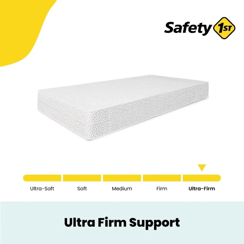 Safety 1st Sweet Dreams 5" Crib & Toddler Mattress – Waterproof Cover | Greenguard Gold Certified