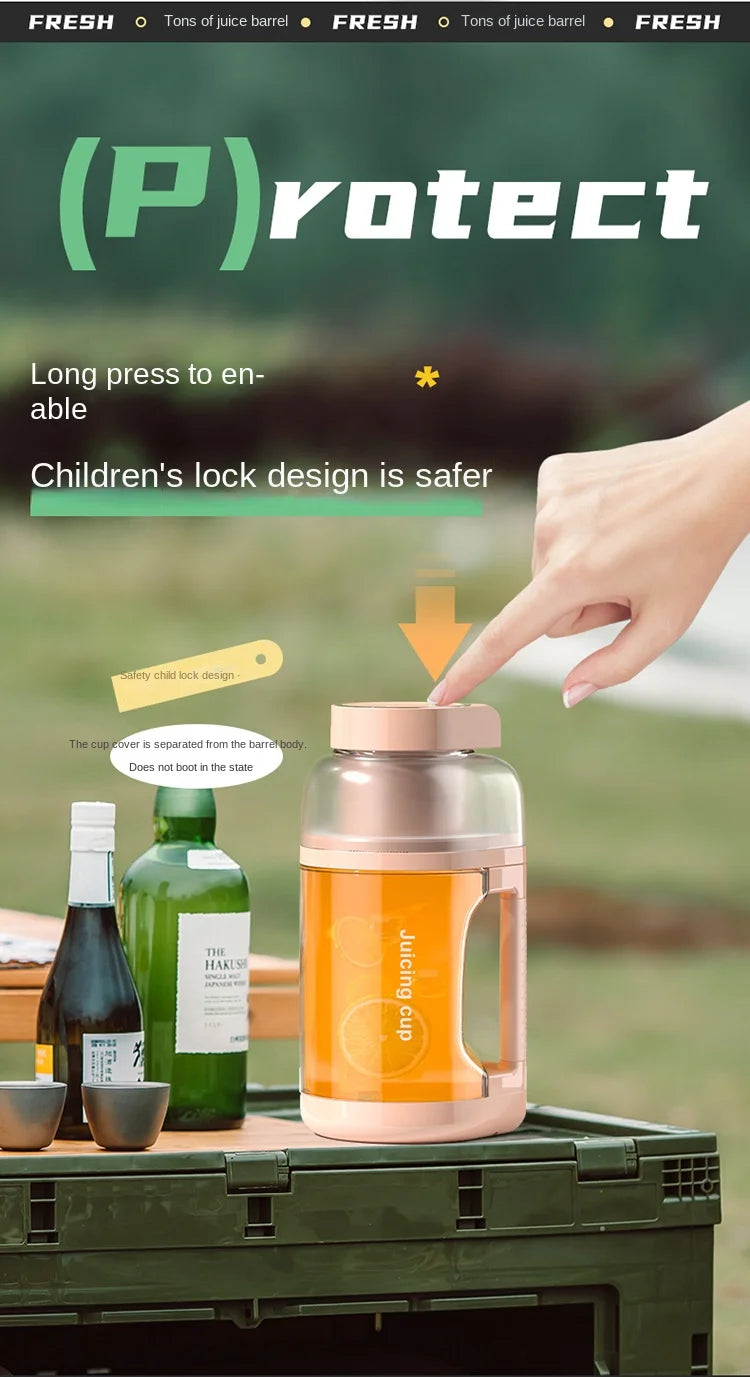 Portable Juicer Cup – USB Rechargeable Smoothie Blender for Home, Gym & Travel