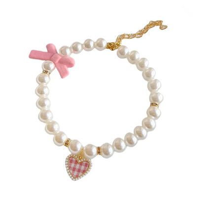 MPK New Series Cat Collar Pearl Vintage Love Crystal