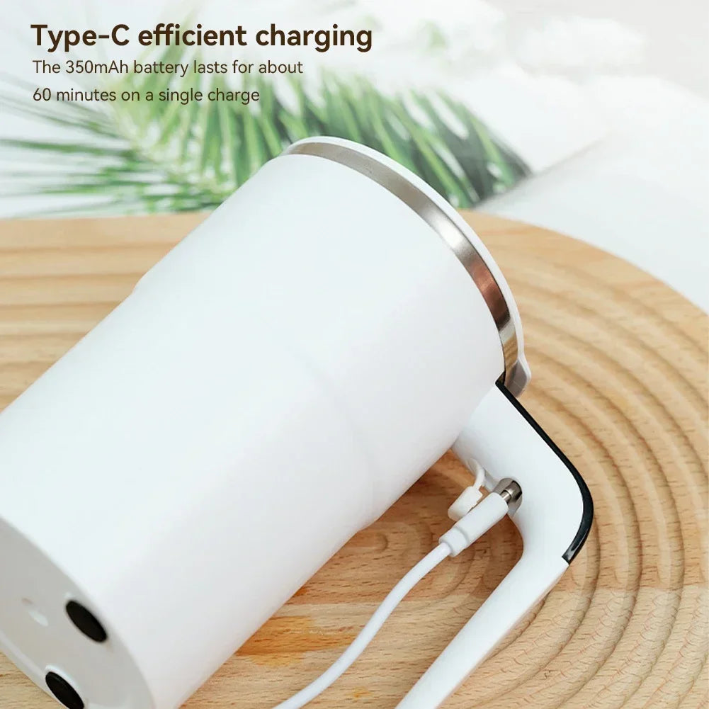 Mini Electric Self-Stirring Coffee Mug – USB Rechargeable 380ML Stainless Steel Cup
