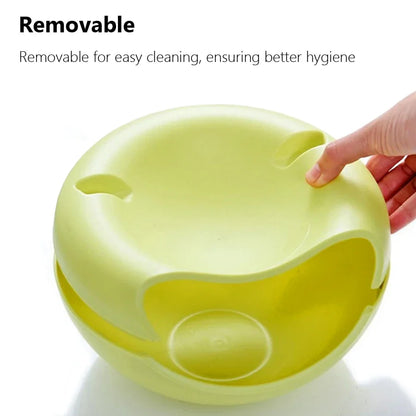 Creative Bowl Double Layer Dry Fruit Containers Snacks Seeds Storage Box Garbage Holder Plate Dish Organizer with Phone Holde