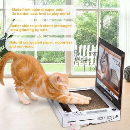 Cat Scratching Board Laptop