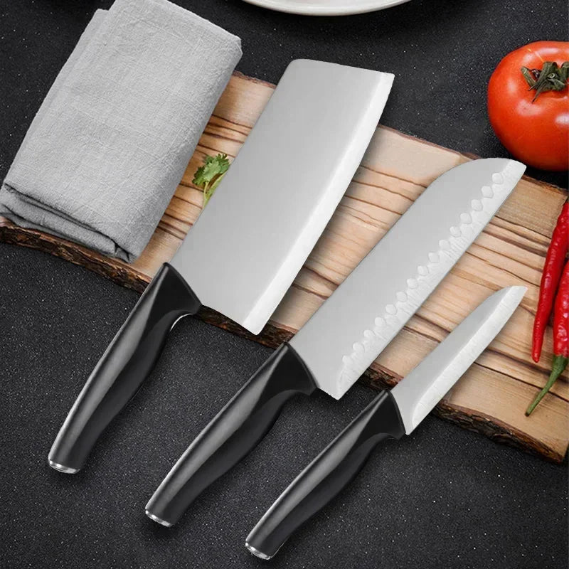 🔪 Premium Kitchen Knife Set with Holder & Scissors – Sharp, Durable & Stylish