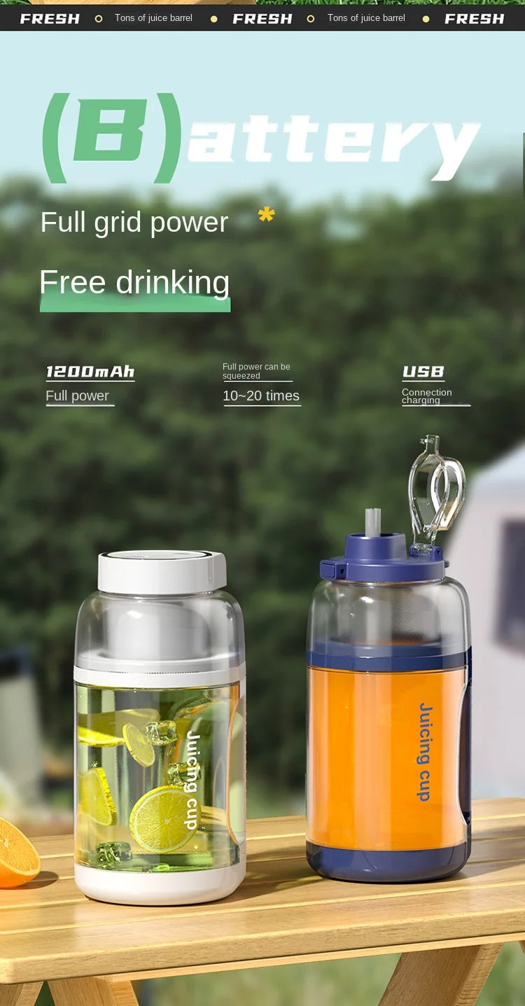 Portable Juicer Cup – USB Rechargeable Smoothie Blender for Home, Gym & Travel