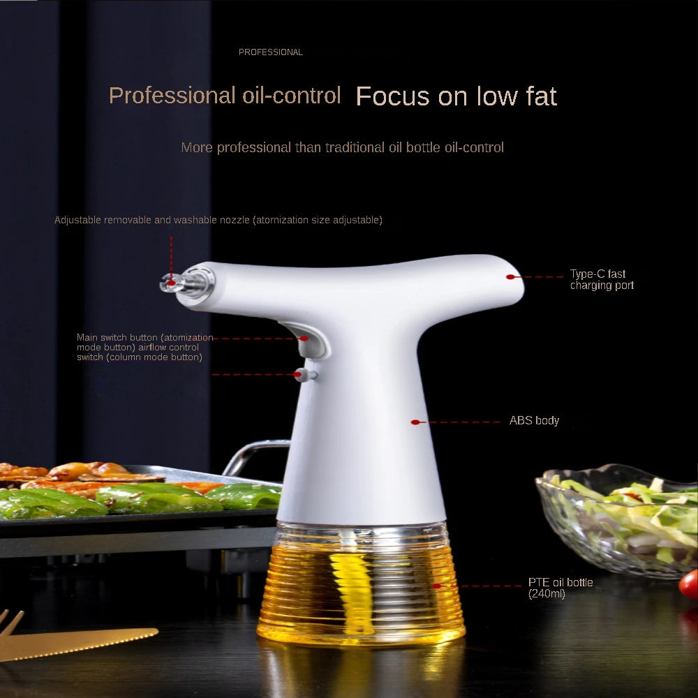 Electric Olive Oil Sprayer – Automated Oil, Vinegar & Soy Sauce Dispenser Bottle