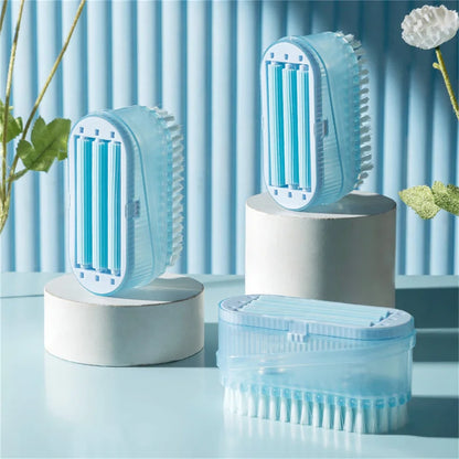 Multifunctional Soap Box with Built-In Roller Brush & Drainage