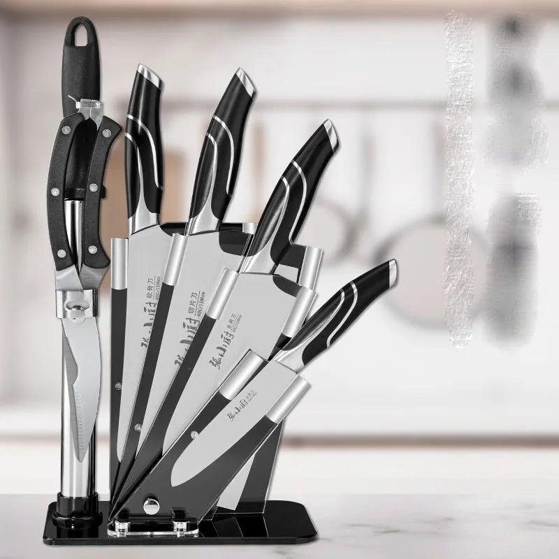Transparent Acrylic Knife Holder – Fan-Shaped Multi-Functional Kitchen Organizer Rack