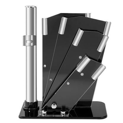 Transparent Acrylic Knife Holder – Fan-Shaped Multi-Functional Kitchen Organizer Rack