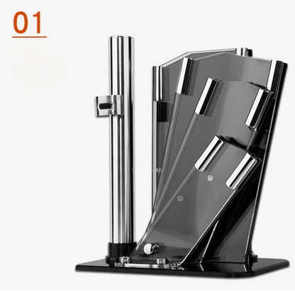 Transparent Acrylic Knife Holder – Fan-Shaped Multi-Functional Kitchen Organizer Rack