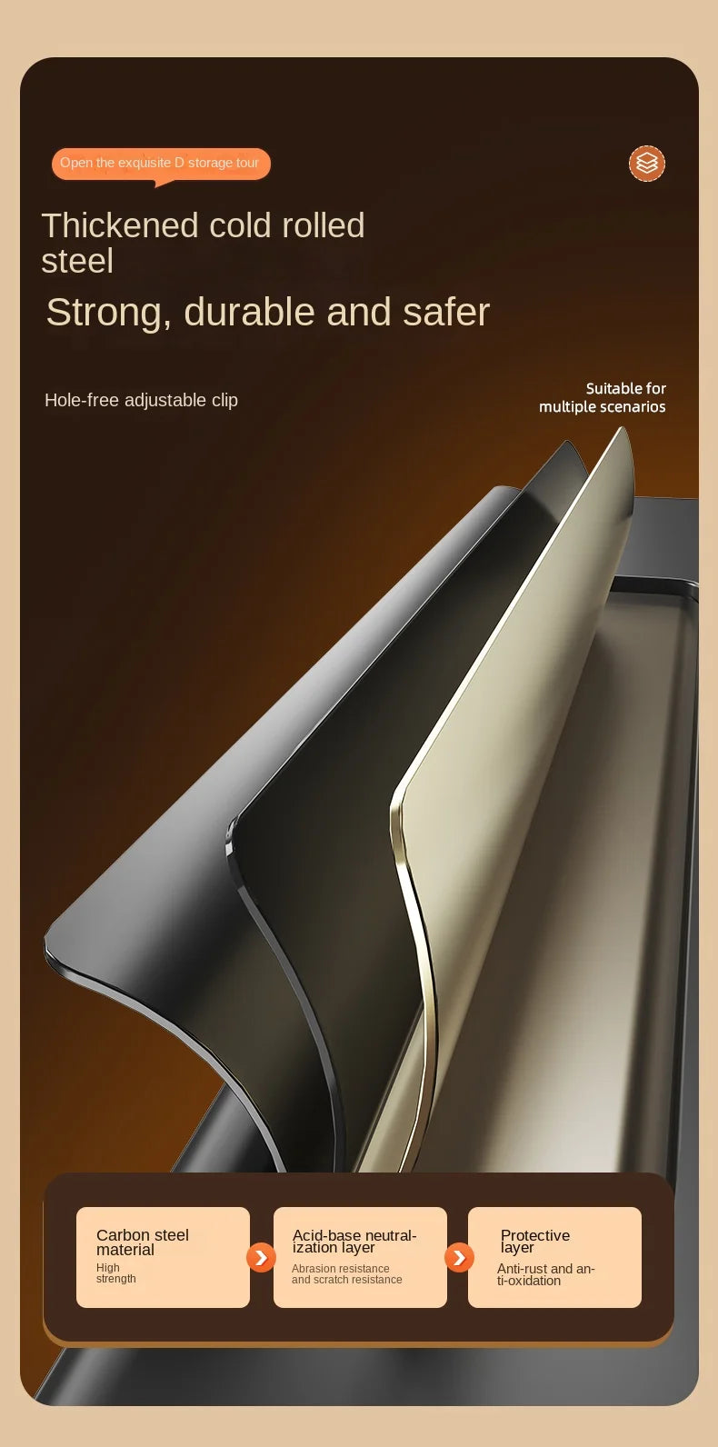 Upgrade 360° Rotating Cup Holder – Drill-Free Arm Clamp Mount for Desk or Table Edge | Anti-Spill & Anti-Fall Secure Cup & Tumbler Holder