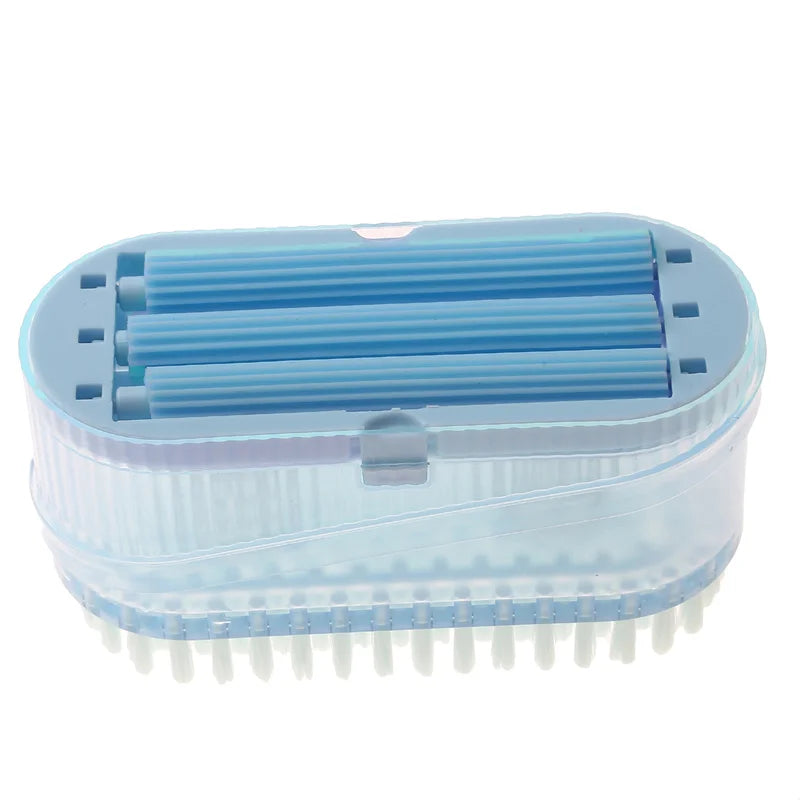 Multifunctional Soap Box with Built-In Roller Brush & Drainage