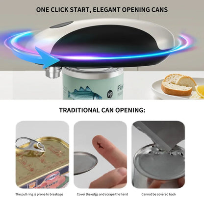 Electric Can Openers Rechargeable Jar Opener Automatic Tin Jar Bottle Machine Portable Kitchen Opening Tool One Touch Can Opener