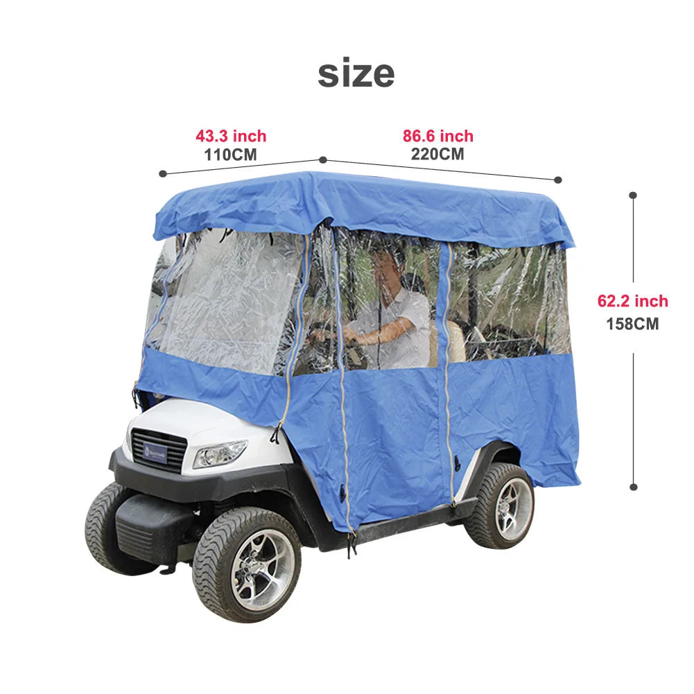 Golf Cart Rain Cover – Waterproof & UV-Resistant Protection for 2/4 Seaters