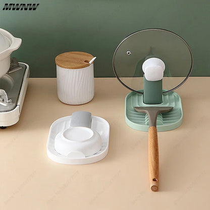 1pcs Polychrome Foldable Nordic Style Pot Holder Lid Shovel Storage Rack Practical Multifunctional Utensils for Kitchen Supplies