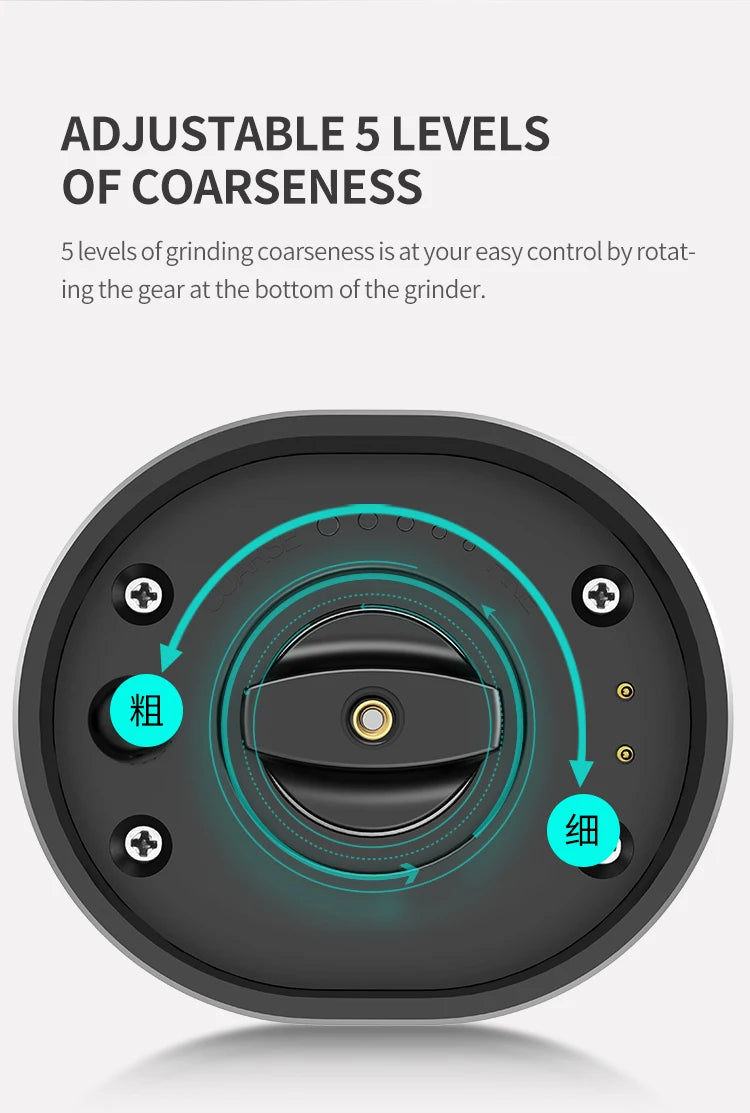 Automatic Electric Salt and Pepper Grinder Set – USB Rechargeable, Large Capacity, Adjustable Coarseness, Eco-Friendly Kitchen Cooking Tool