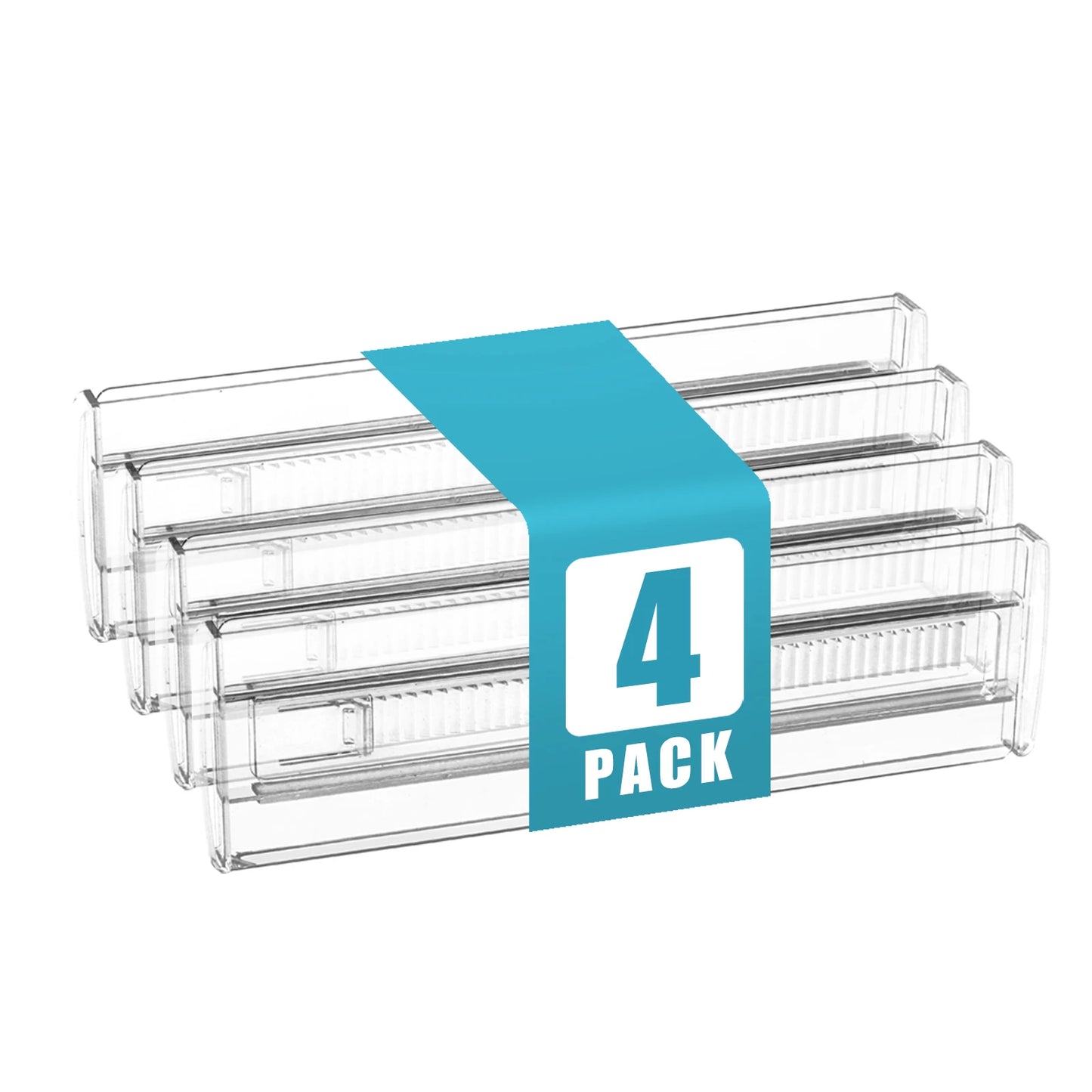 Drawer Dividers 4/6/8/12 Pack, Plastic Drawer Dividers for Baby Clothes, Kitchen Cutlery and Office Storage, Easy to Install