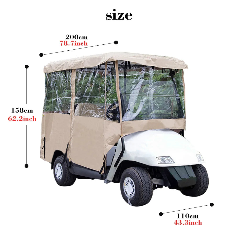 Golf Cart Rain Cover – Waterproof & UV-Resistant Protection for 2/4 Seaters