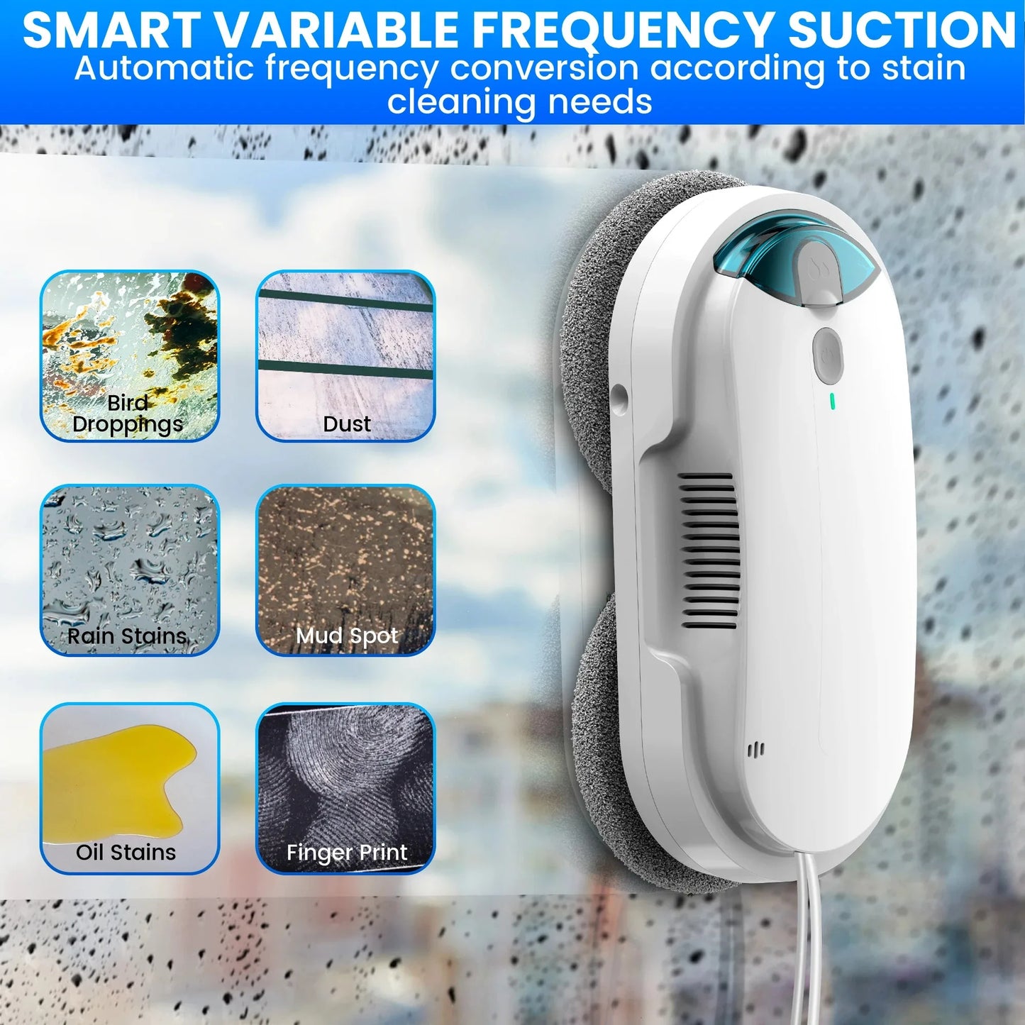 INSE Automatic Window Cleaning Robot – Smart Glass Washer with Water Spray & Remote Control