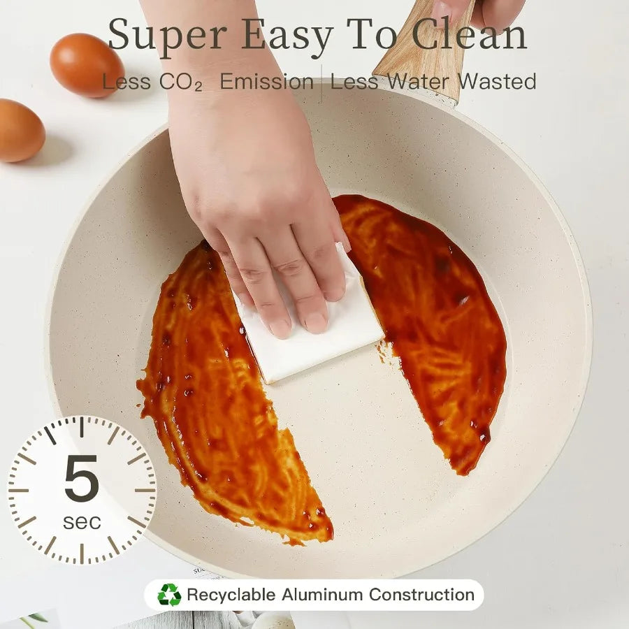 21PCS Non-Stick Cookware Set – Pots, Pans & Kitchen Cooking Essentials