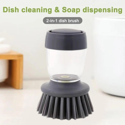 Steel Dish Scrubber Set – Soap-Dispensing Stainless Steel Pot & Pan Scrubber