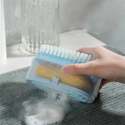 Multifunctional Soap Box with Built-In Roller Brush & Drainage