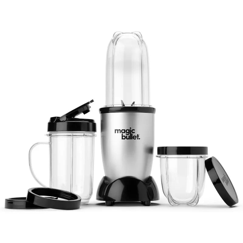 Magic Bullet Blender, Small, Silver – 11-Piece Set | High-Speed Personal Blender for Shakes, Smoothies & Food Prep