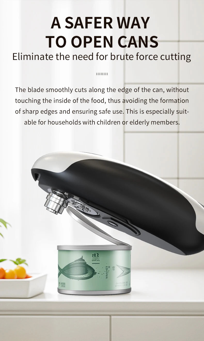 Electric Can Openers Rechargeable Jar Opener Automatic Tin Jar Bottle Machine Portable Kitchen Opening Tool One Touch Can Opener