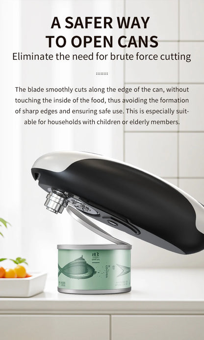 Electric Can Openers Rechargeable Jar Opener Automatic Tin Jar Bottle Machine Portable Kitchen Opening Tool One Touch Can Opener