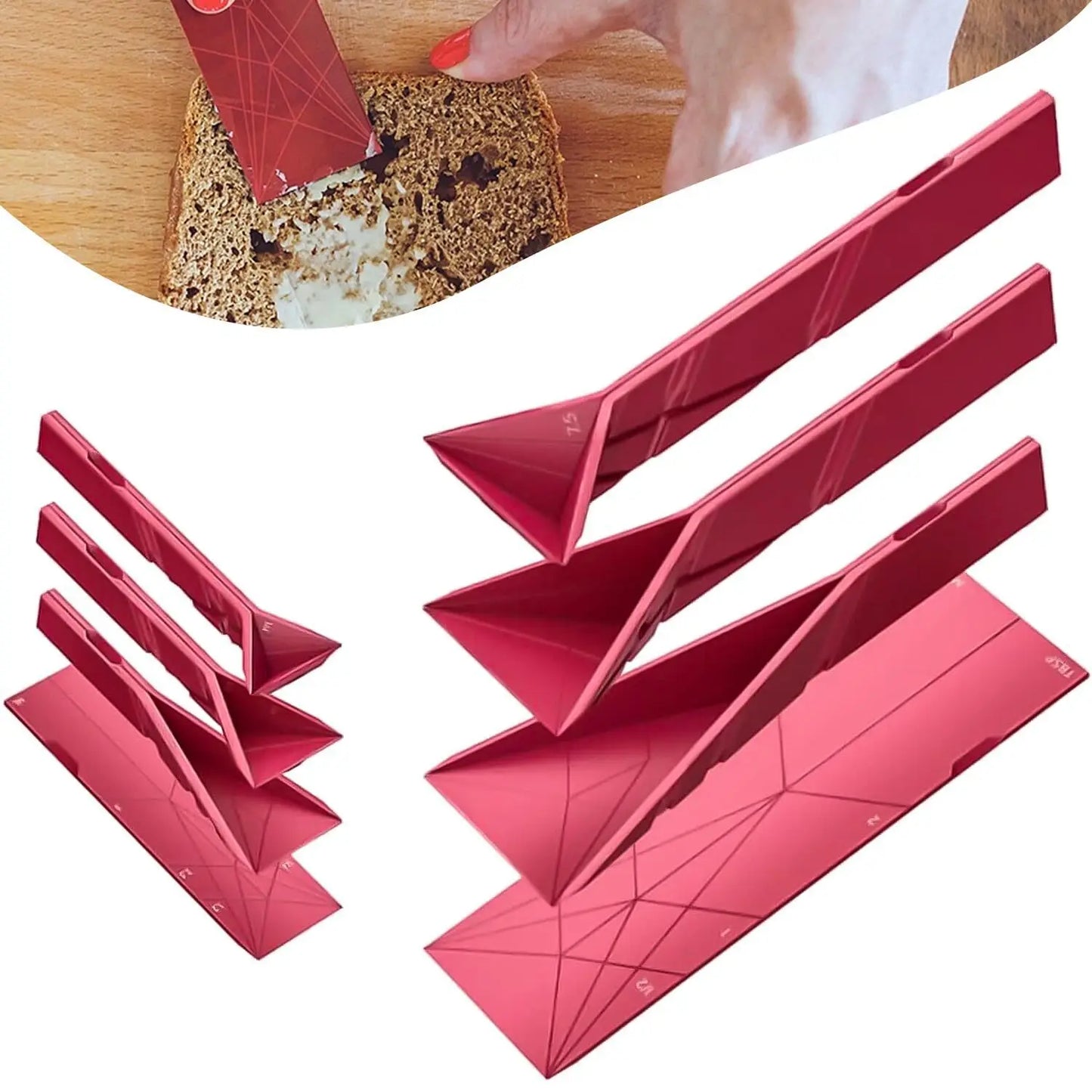 Measuring Spoons Set Adjustable - Flat 3-in-1 Folding Design with 6-in-1 Capacity | Magnetic 4-Piece Silicone Spoons for Tbsp Tsp | Food-Grade Kitchen Tool (4 Piece)