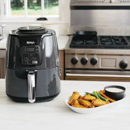 Ninja 4QT Air Fryer, Black – Model AF100WM | Fast, Healthy Cooking with Dishwasher-Safe Basket & Crisper Plate