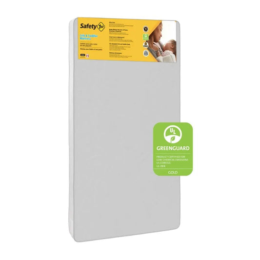 Safety 1st Sweet Dreams 5" Crib & Toddler Mattress – Waterproof Cover | Greenguard Gold Certified
