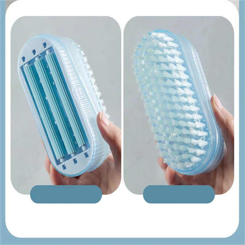 Multifunctional Soap Box with Built-In Roller Brush & Drainage