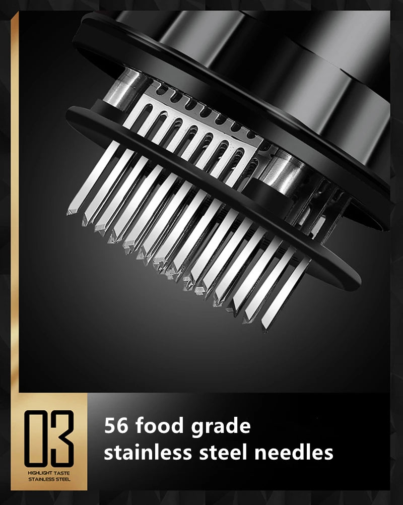 Professional Meat Tenderizer 56 Blades Needle Beaf Steak Tender Meat Hammer Portable Meat Tenderizer Hammer Pounder Cooking Tool