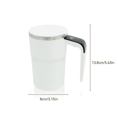 Mini Electric Self-Stirring Coffee Mug – USB Rechargeable 380ML Stainless Steel Cup