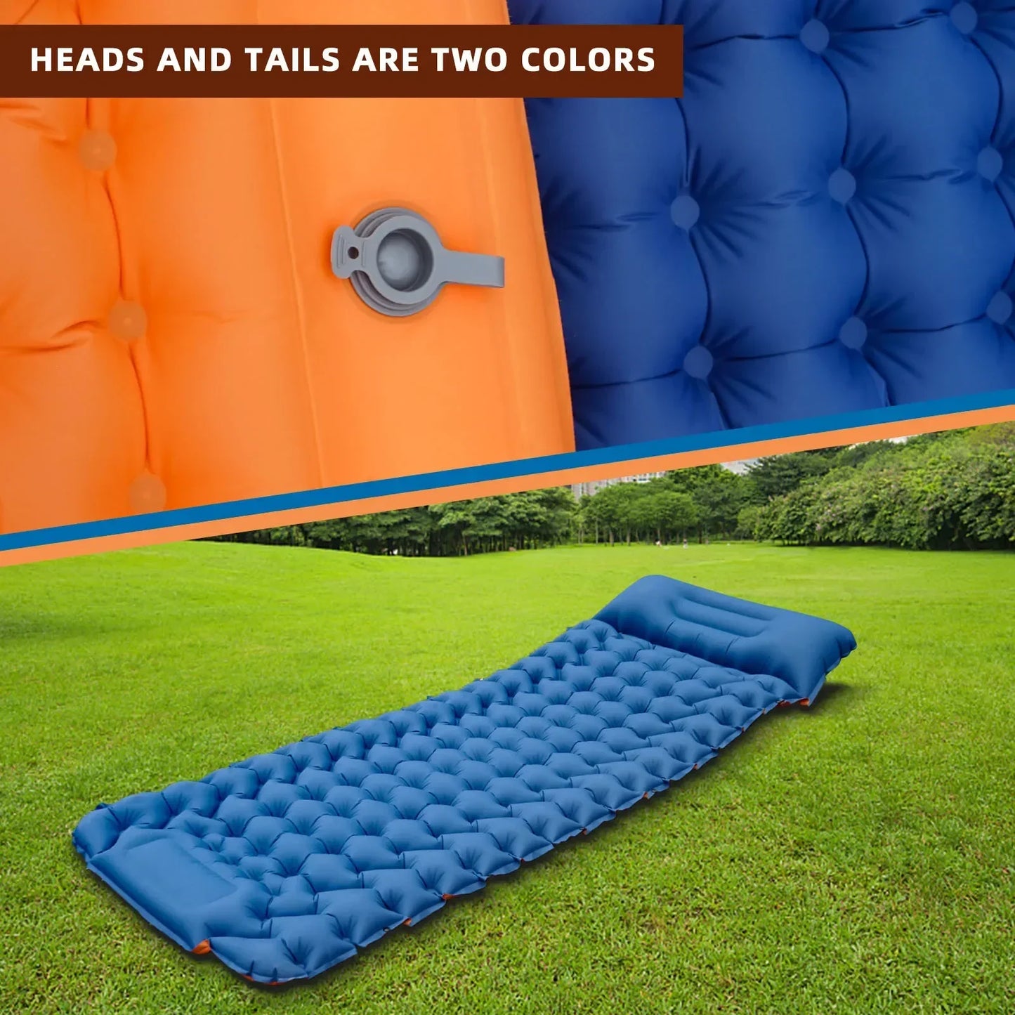 Ultralight Camping Pad with Pillow & Pump – Compact & Waterproof