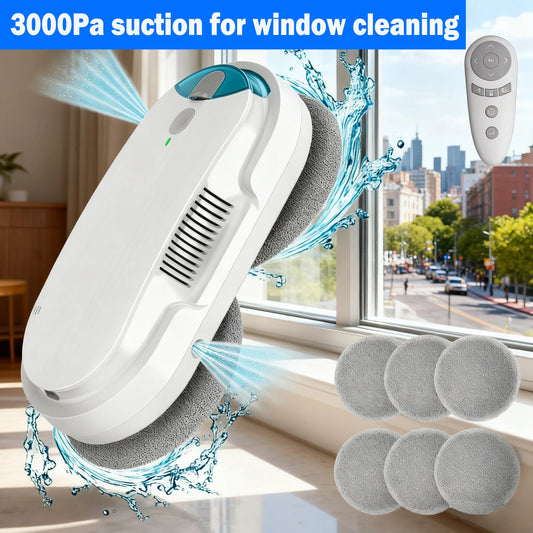 INSE Automatic Window Cleaning Robot – Smart Glass Washer with Water Spray & Remote Control