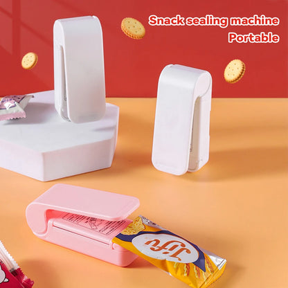 Mini Heat Bag Sealing Machine Package Sealer Bags Thermal Plastic Food Bag Closure Portable Sealer Food Packaging Heat Sealer
