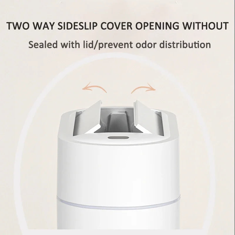 9L Smart Automatic Sensor Trash Can – Two-Way Sliding Lid, Bagging Adsorption, Wall-Mount Design