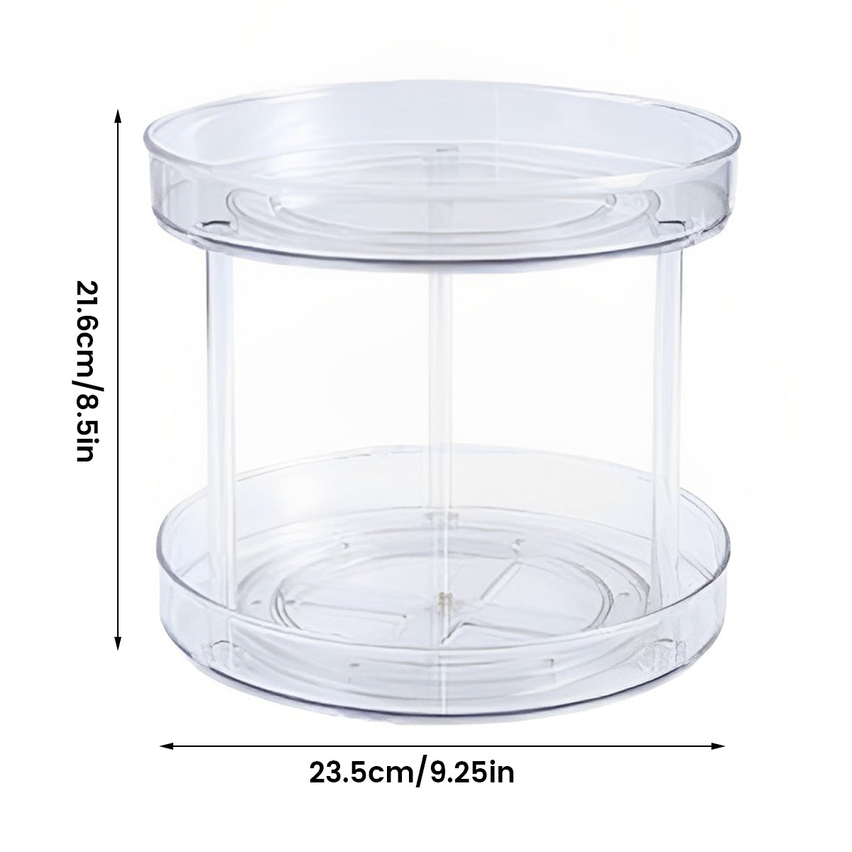Turntable Organizer Multifunction Clear Rotating Storage Trays Plastic Kitchen Turntable Spice Rack Cosmetic Makeup Organizer