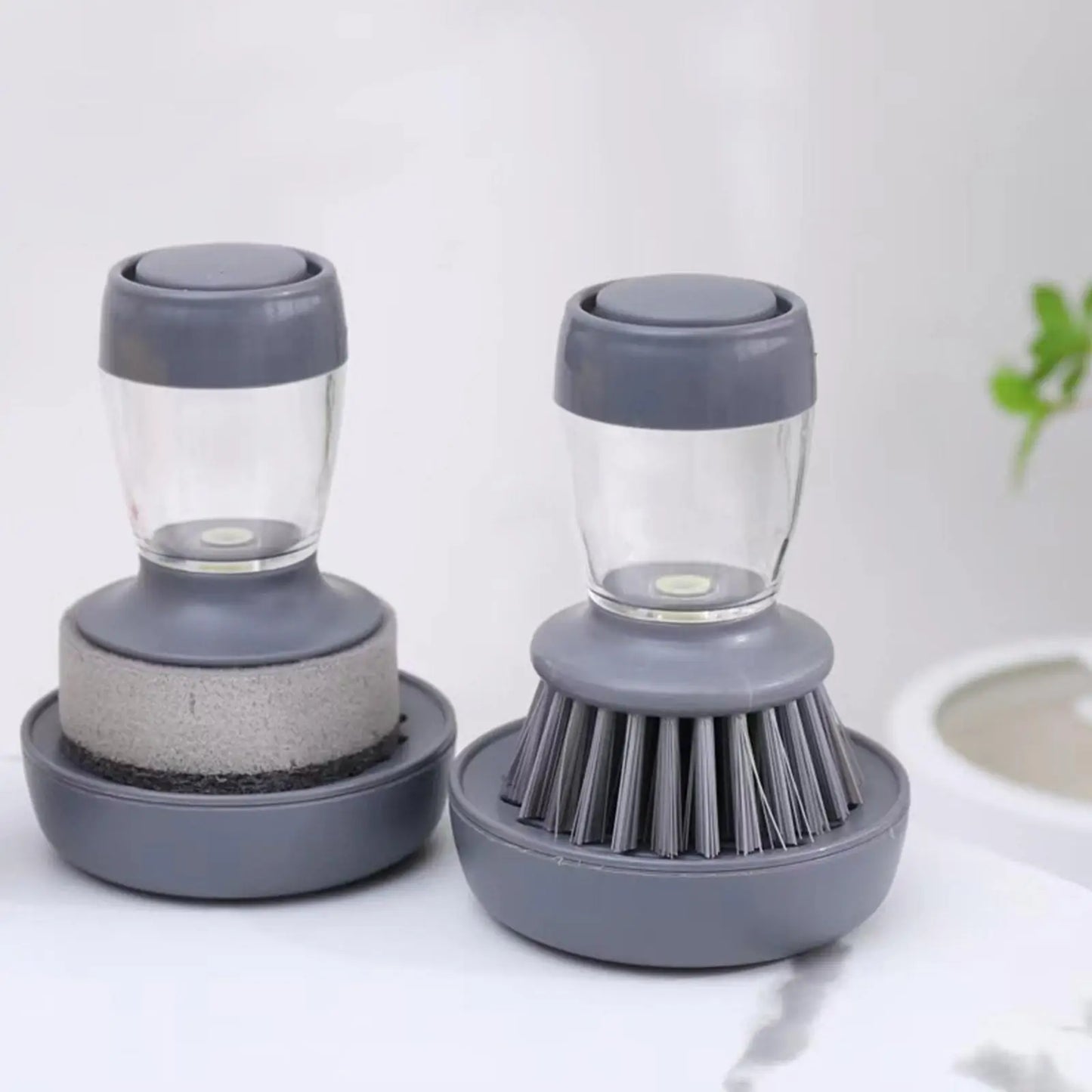 Steel Dish Scrubber Set – Soap-Dispensing Stainless Steel Pot & Pan Scrubber