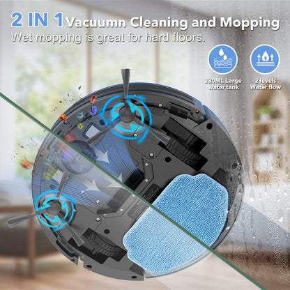 OMESER 15kPa Smart Robot Vacuum Cleaner – Auto Charging, App Control, Wet & Dry Cleaning