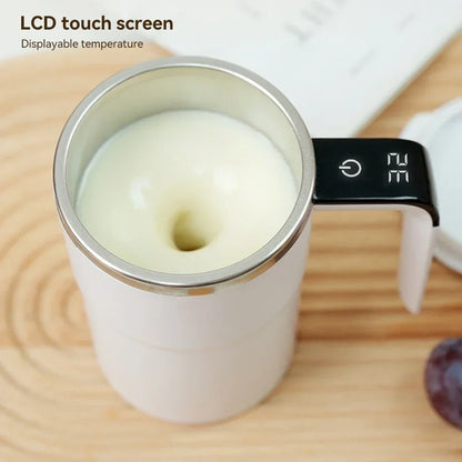 Mini Electric Self-Stirring Coffee Mug – USB Rechargeable 380ML Stainless Steel Cup