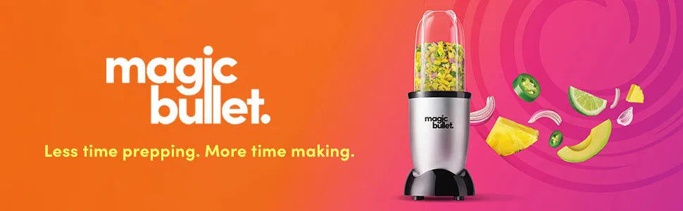 Magic Bullet Blender, Small, Silver – 11-Piece Set | High-Speed Personal Blender for Shakes, Smoothies & Food Prep