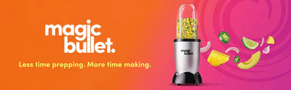 Magic Bullet Blender, Small, Silver – 11-Piece Set | High-Speed Personal Blender for Shakes, Smoothies & Food Prep