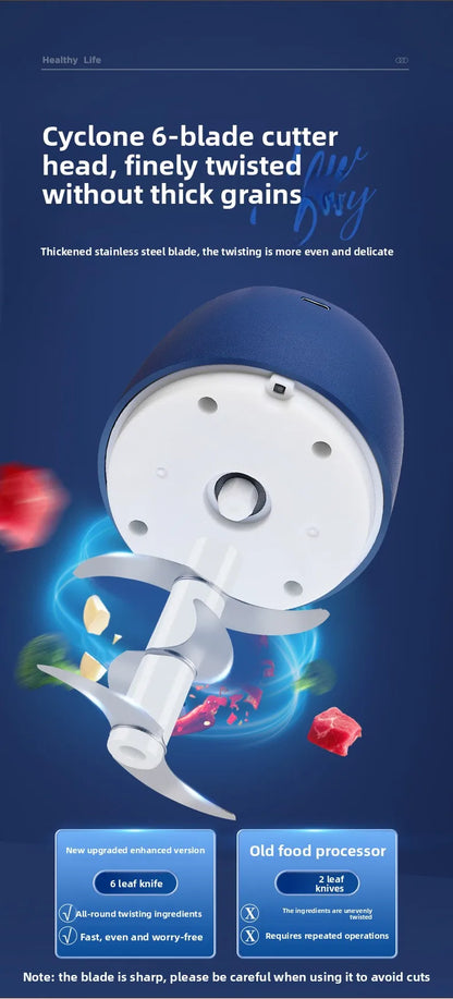 350ML Electric Meat Grinders Food Crusher Garlic masher USB Multifunctional Vegetable Slicer Processor Chopper Kitchen Blenders