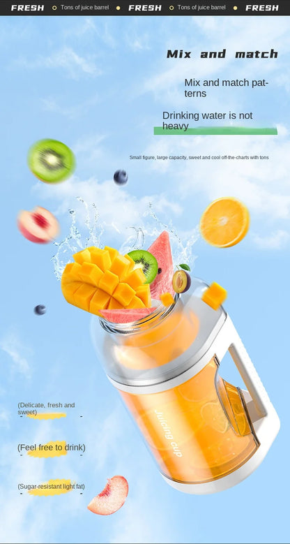 Portable Juicer Cup – USB Rechargeable Smoothie Blender for Home, Gym & Travel